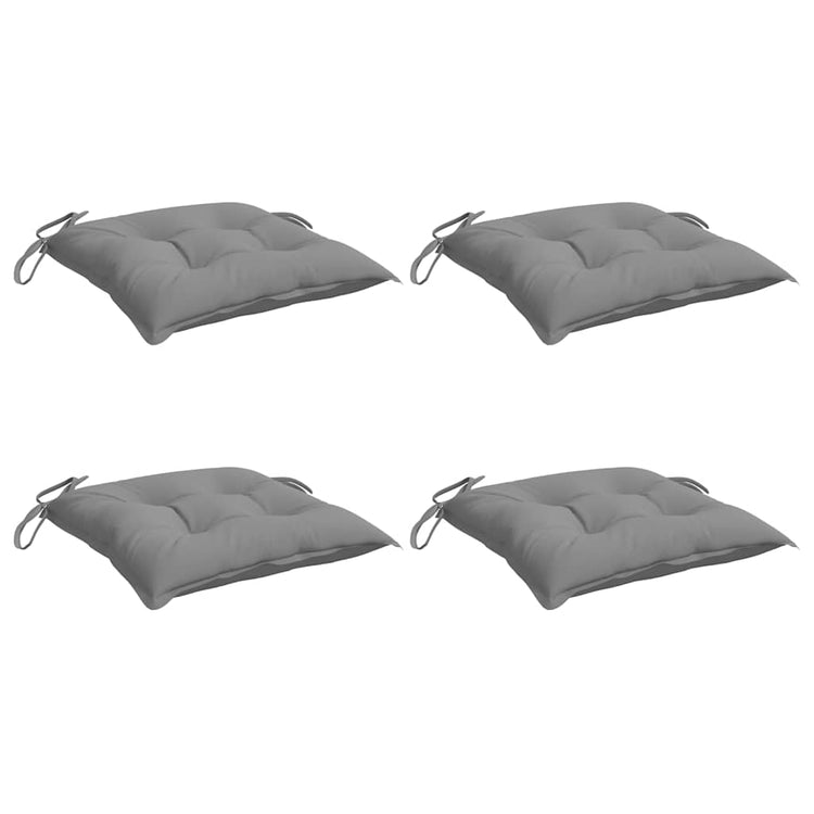 VidaXL coussins de chaise 4 pcs 50x50x7 cm tissu oxford gris
