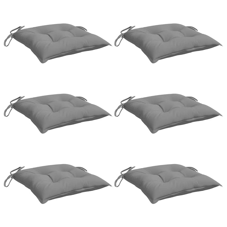 Vidaxx coussins de chaise 6 pcs 50x50x7 cm tissu oxford gris