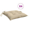 VidaXL coussins de chaise 4 pcs 50x50x7 cm tissu oxford beige