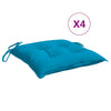 Coussins de chaise vidaxl 4 ST 50x50x7 cm Oxford tissu bleu clair