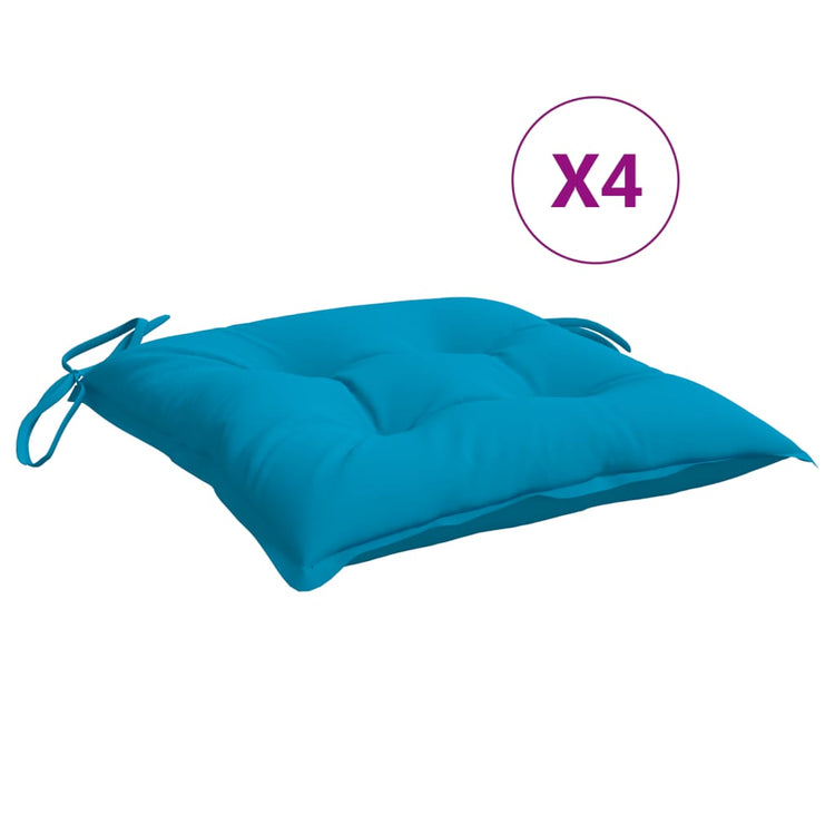 Coussins de chaise vidaxl 4 ST 50x50x7 cm Oxford tissu bleu clair