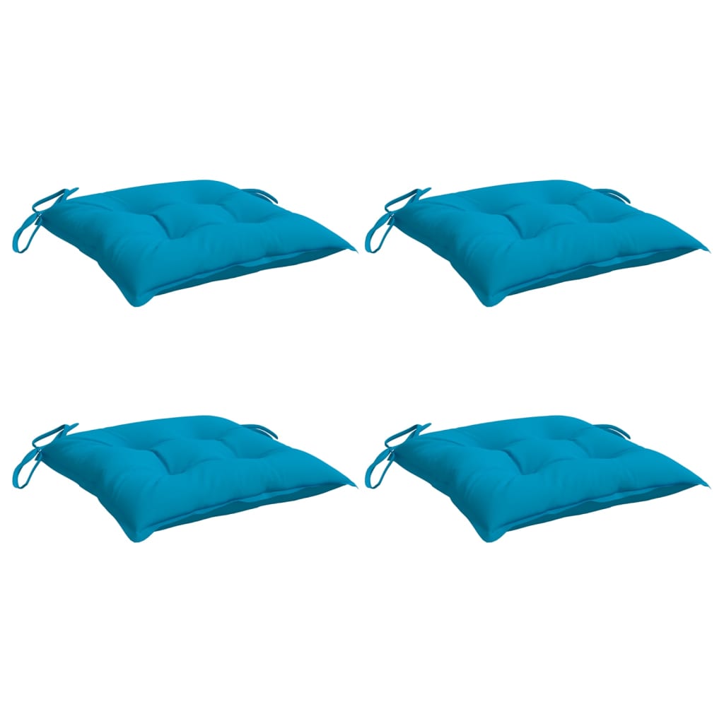 Coussins de chaise vidaxl 4 ST 50x50x7 cm Oxford tissu bleu clair