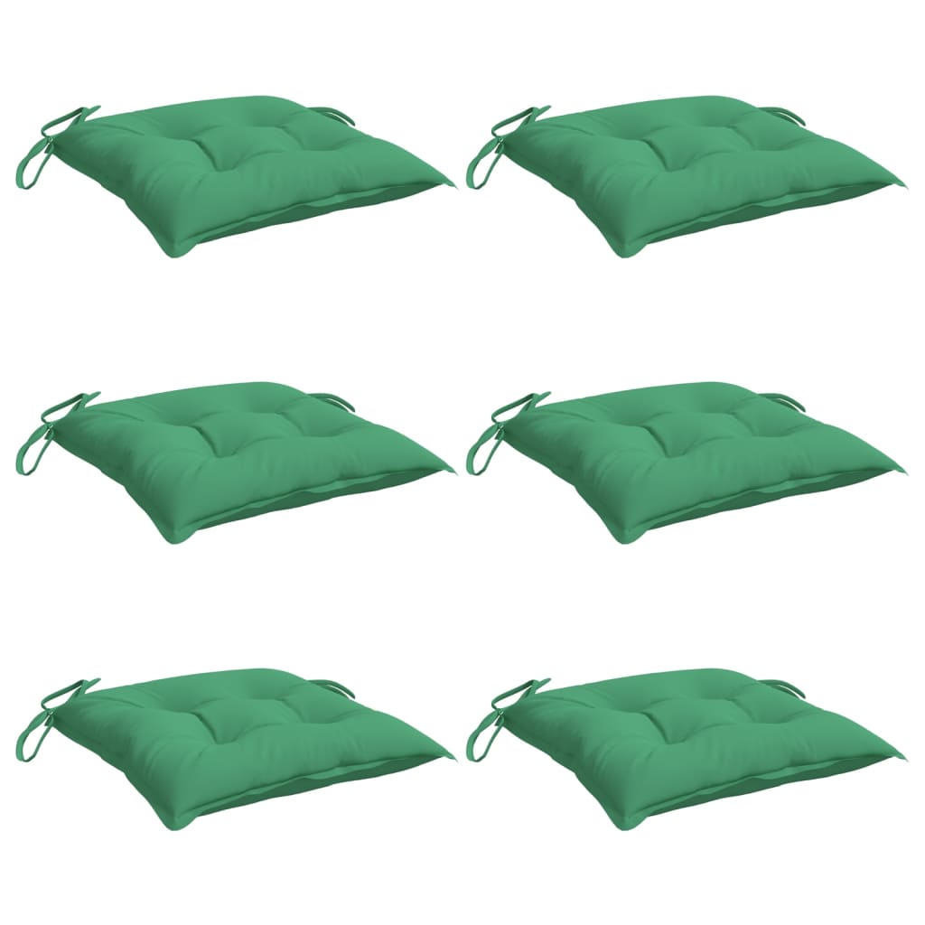 Coussins de chaise vidaxl 6 ST 50x50x7 cm Oxford tissu vert