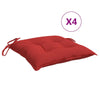 VidaXL coussins de chaise 4 pcs 50x50x7 cm tissu oxford rouge