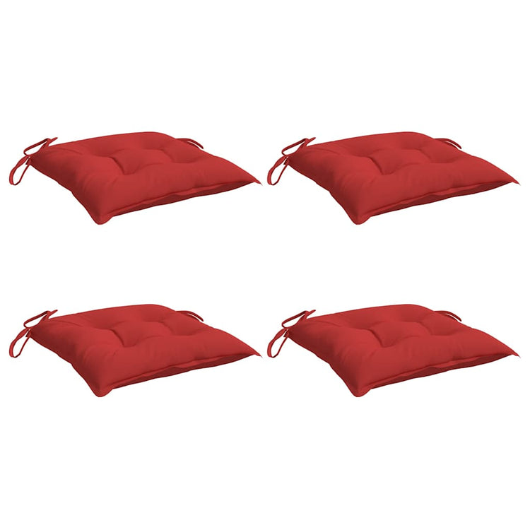 VidaXL coussins de chaise 4 pcs 50x50x7 cm tissu oxford rouge