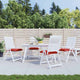 VidaXL coussins de chaise 4 pcs 50x50x7 cm tissu oxford rouge