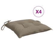 VidaXL coussins de chaise 4 pcs 50x50x7 cm tissu oxford taupe - afbeelding 2