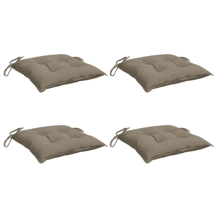 VidaXL coussins de chaise 4 pcs 50x50x7 cm tissu oxford taupe