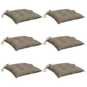 VidaXL coussins de chaise 6 pcs 50x50x7 cm tissu oxford taupe - afbeelding 3