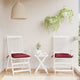 VidaXL coussins de chaise 2 pcs 50x50x7 cm tissu oxford rouge vin