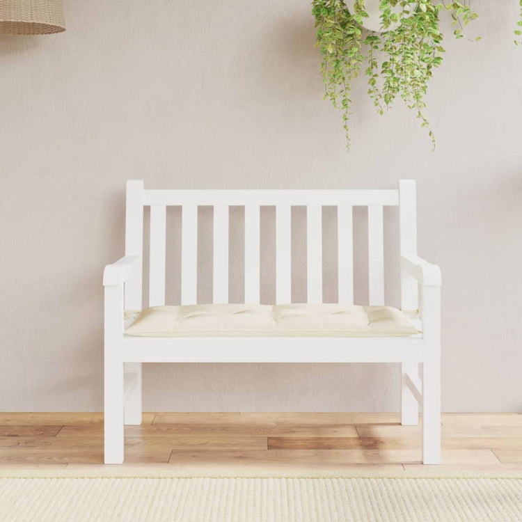 Vidaxl jardin banc coussin 100x50x7 cm crème tissu oxford -colore