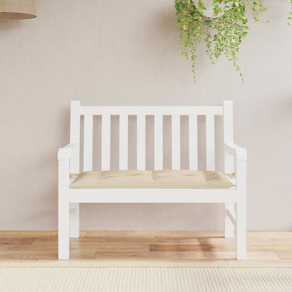 VidaXL coussin de banc de jardin 100x50x7 cm tissu oxford beige