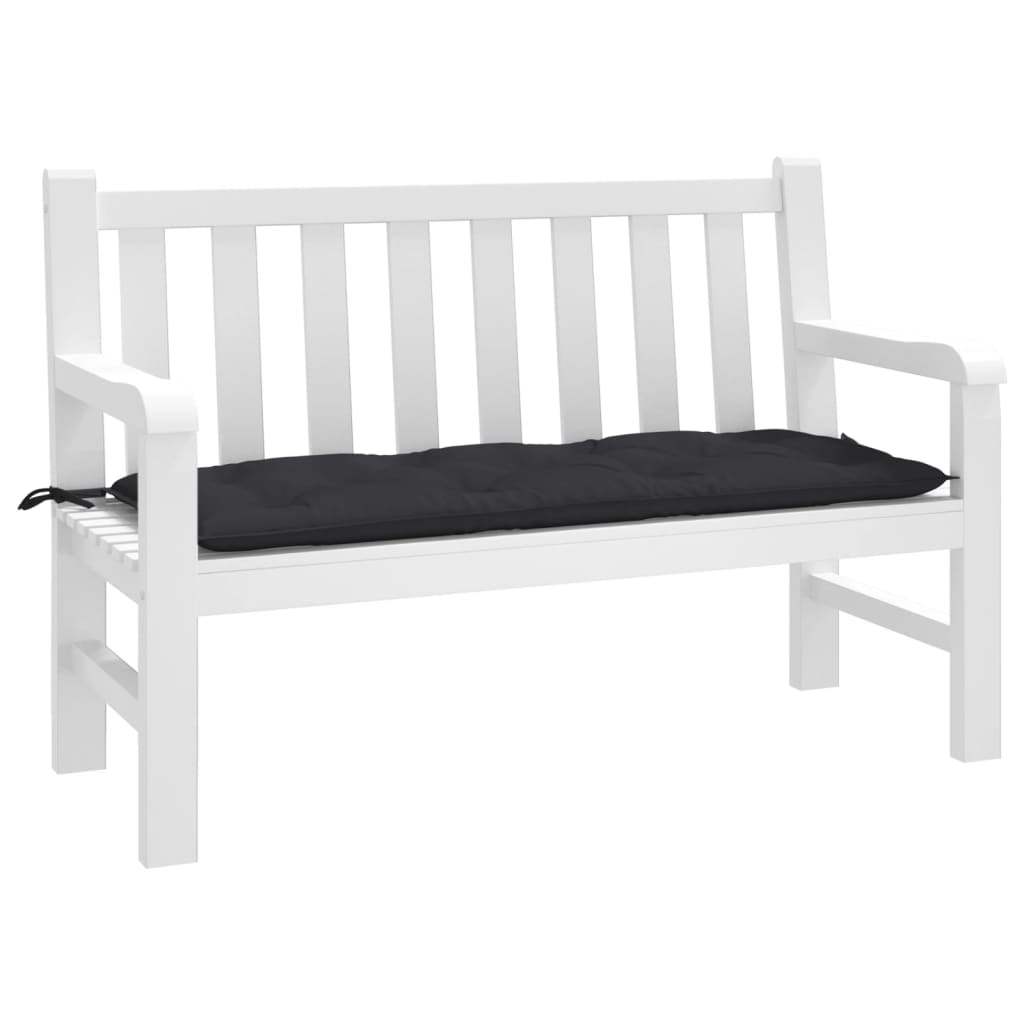 Vidaxl jardin banc coussin 120x50x7 cm tissu oxford noir