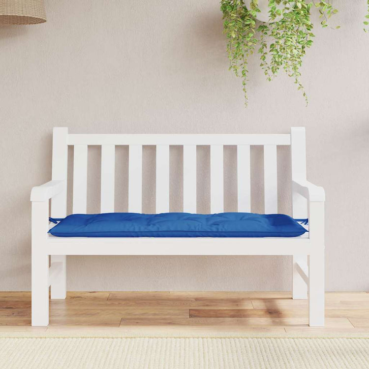 VidaXL coussin de banc de jardin 120x50x7 cm tissu oxford bleu