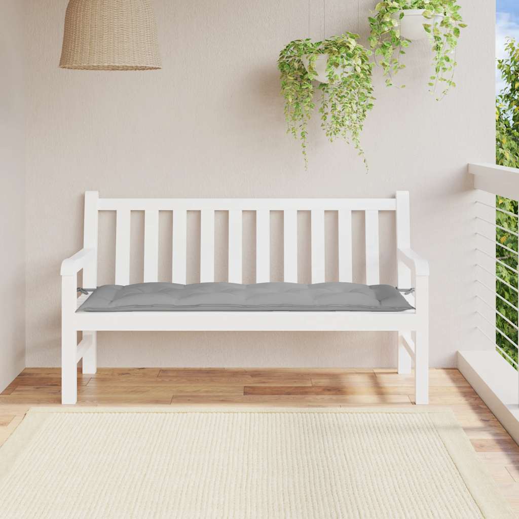 Vidaxl jardin banc coussin 150x50x7 cm oxford tissu gris