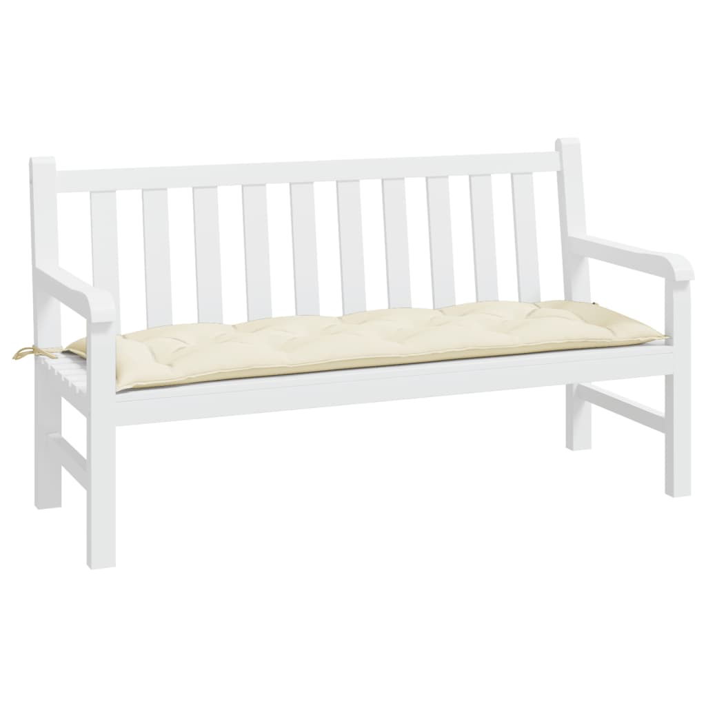 Vidaxl Garden Banc Cushion 150x50x7 cm Oxford Fabric Crèmewit