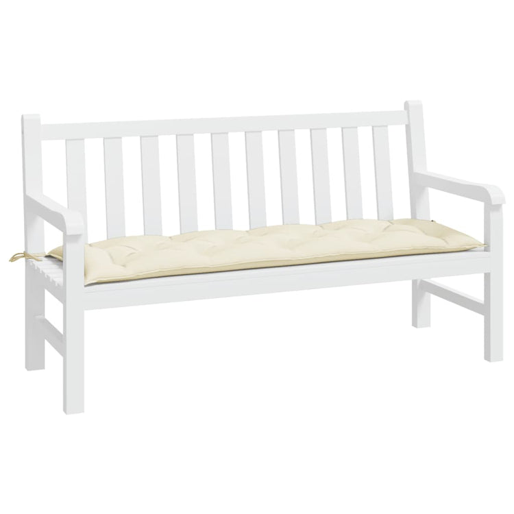 Vidaxl Garden Banc Cushion 150x50x7 cm Oxford Fabric Crèmewit