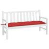 Vidaxl jardin banc coussin 150x50x7 cm oxford tissu rouge