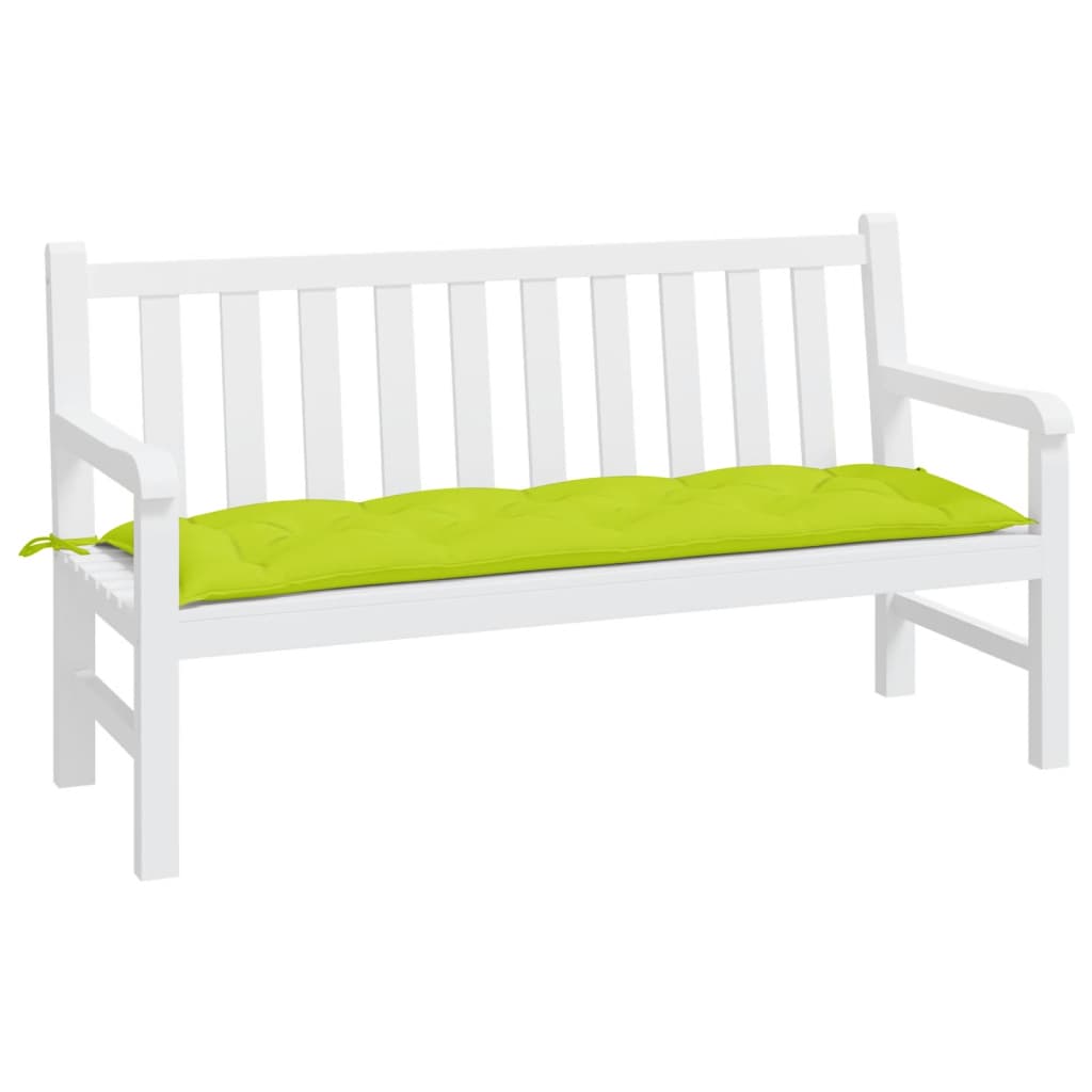 Vidaxl jardin banc coussin 150x50x7 cm tissu oxford vert clair