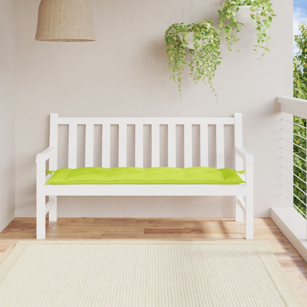 Vidaxl jardin banc coussin 150x50x7 cm tissu oxford vert clair