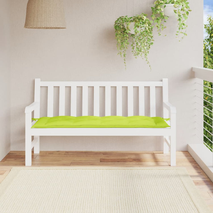 Vidaxl jardin banc coussin 150x50x7 cm tissu oxford vert clair