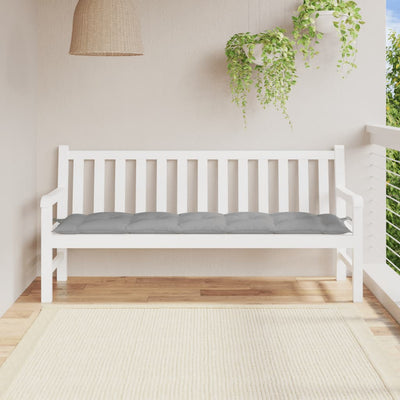 Vidaxl jardin banc coussin 180x50x7 cm oxford tissu gris