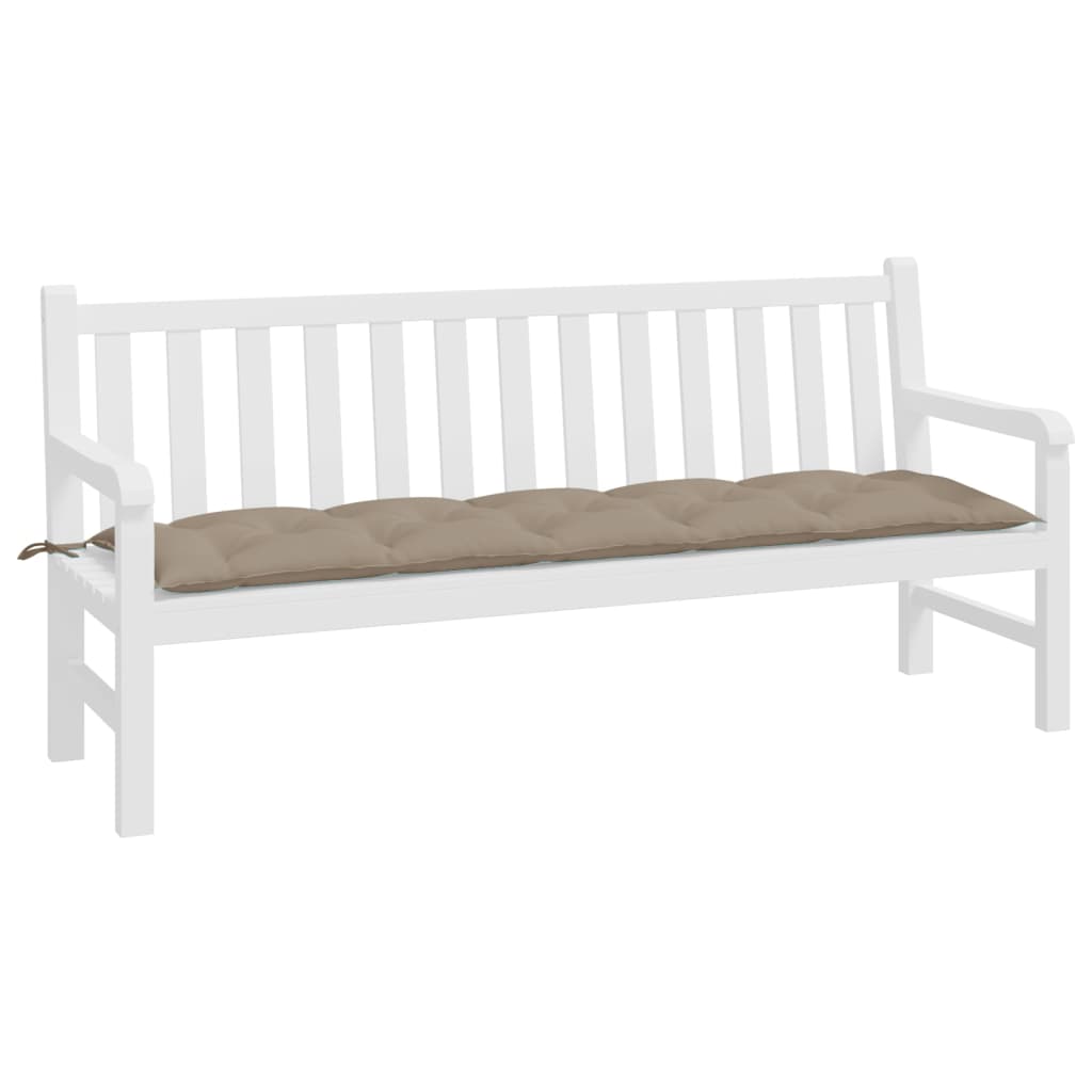 Vidaxl jardin banc coussin 180x50x7 cm oxford tissu taupe