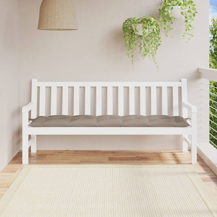 Vidaxl jardin banc coussin 180x50x7 cm oxford tissu taupe