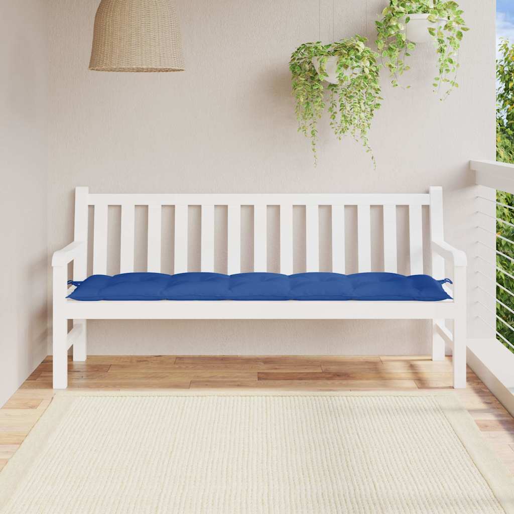 Vidaxl jardin banc coussin 180x50x7 cm oxford tissu bleu