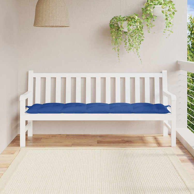 Vidaxl jardin banc coussin 180x50x7 cm oxford tissu bleu