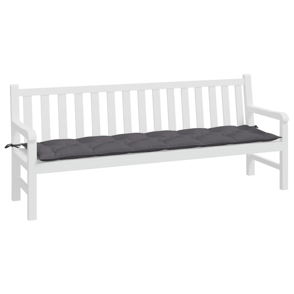 Vidaxx coussin de banc de jardin 200x50x7 cm tissu oxford anthracite
