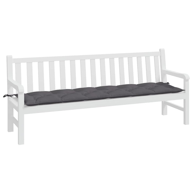 Vidaxx coussin de banc de jardin 200x50x7 cm tissu oxford anthracite