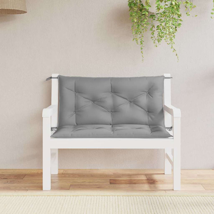 Vidaxx coussin de banc de jardin 100x(50+50)x7 cm tissu oxford gris