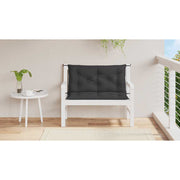 Vidaxl jardin banc coussin 100x (50 + 50) x7 cm oxford tissu noir - afbeelding 3