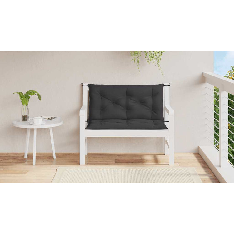 Vidaxl jardin banc coussin 100x (50 + 50) x7 cm oxford tissu noir