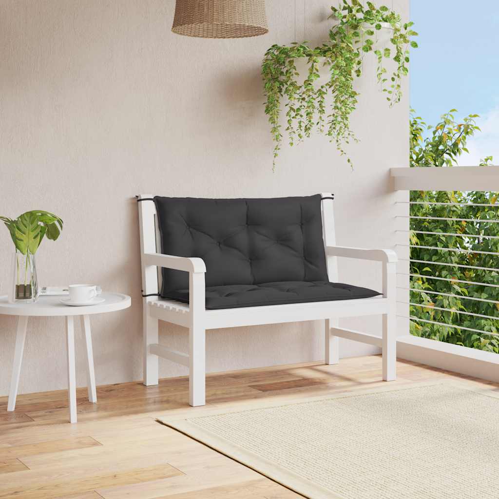 Vidaxl jardin banc coussin 100x (50 + 50) x7 cm oxford tissu noir