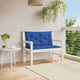 VidaXL coussin de banc de jardin 100x(50+50)x7 cm tissu oxford bleu