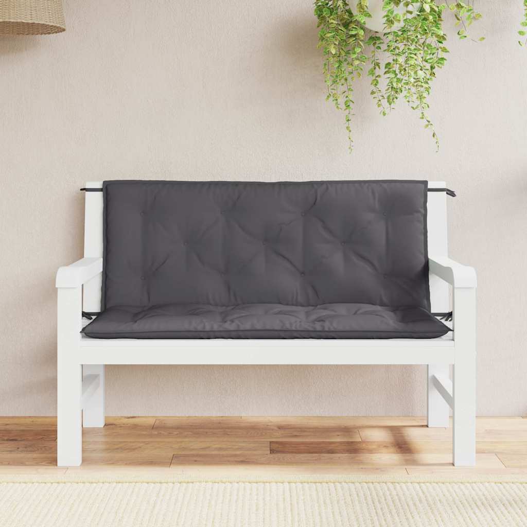 Vidaxl jardin banc coussin 120x (50 + 50) x7 cm Oxford tissu anthracite colored