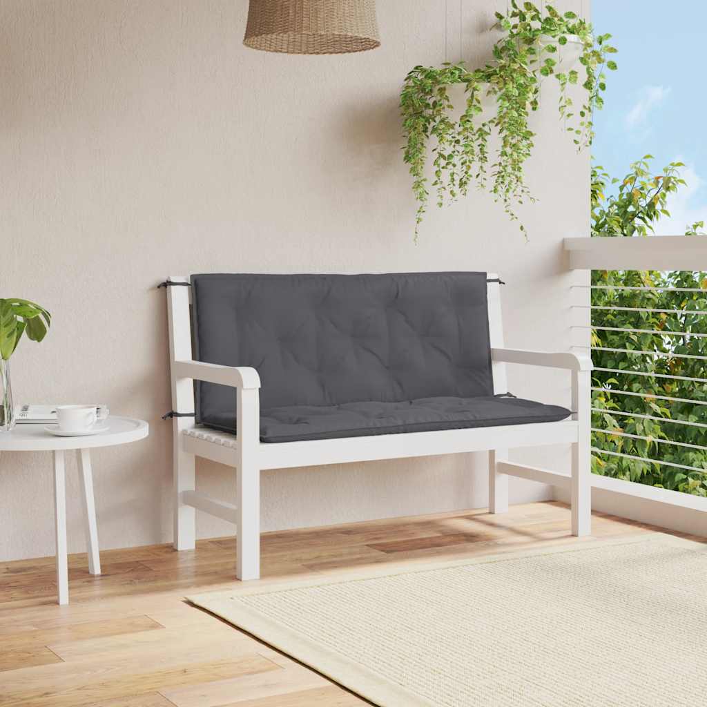 Vidaxl jardin banc coussin 120x (50 + 50) x7 cm Oxford tissu anthracite colored