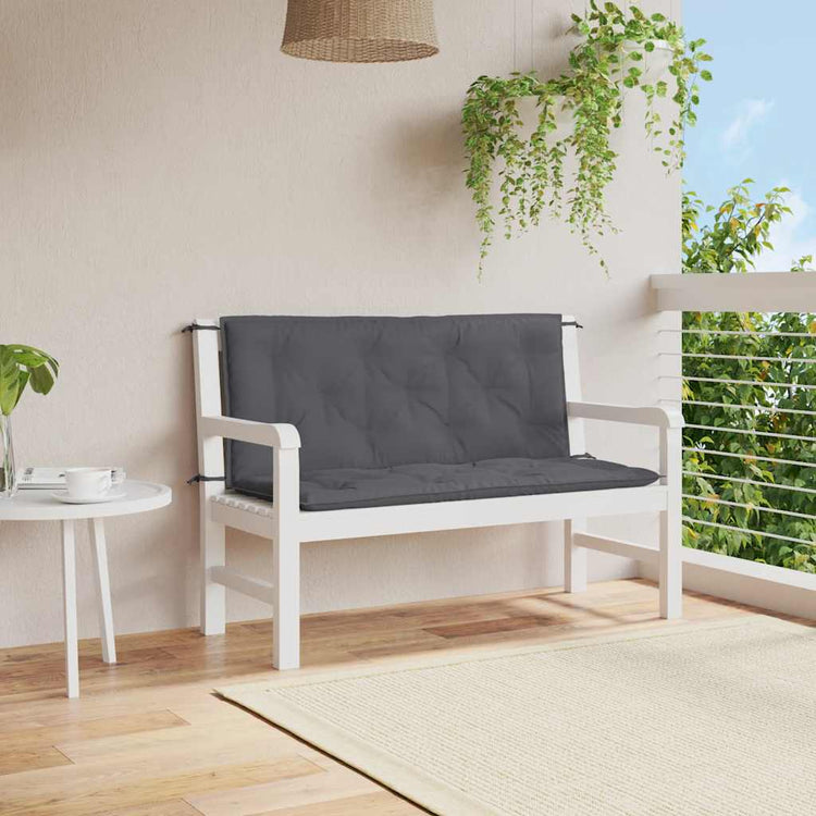 Vidaxl jardin banc coussin 120x (50 + 50) x7 cm Oxford tissu anthracite colored