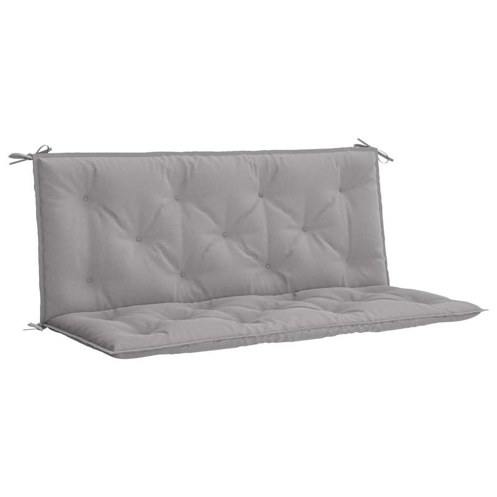 vidaXL Coussin de banc de jardin 120x(50+50)x7 cm Tissu Oxford gris