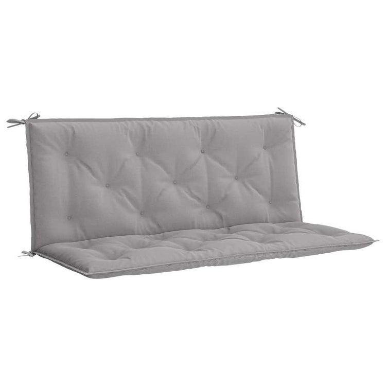 vidaXL Coussin de banc de jardin 120x(50+50)x7 cm Tissu Oxford gris