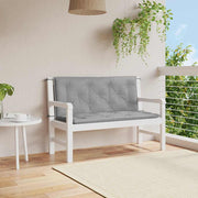vidaXL Coussin de banc de jardin 120x(50+50)x7 cm Tissu Oxford gris - afbeelding 1