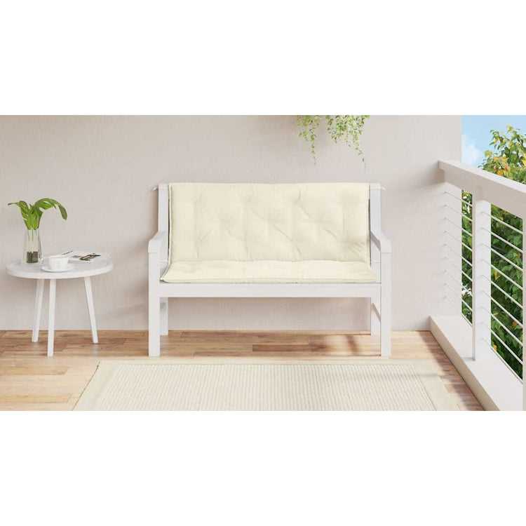 Vidaxl Garden Banc Cushion 120x (50 + 50) x7 cm Oxford Fabric Crèmewit
