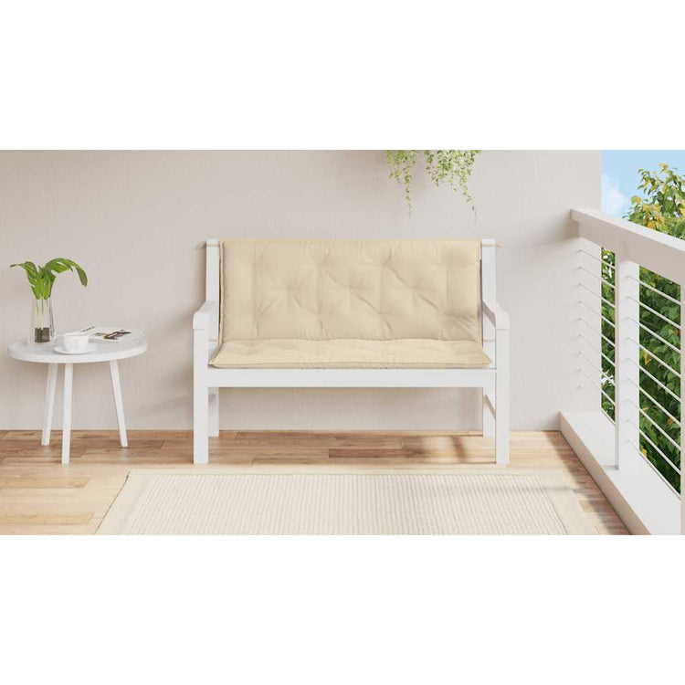 Vidaxl jardin banc coussin 120x (50 + 50) x7 cm Oxford tissu beige