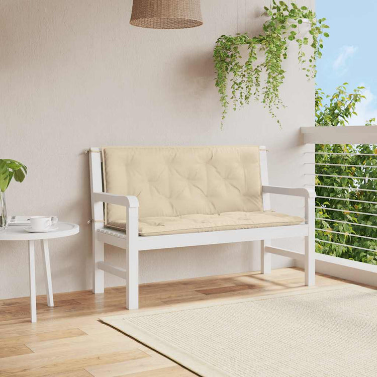 Vidaxl jardin banc coussin 120x (50 + 50) x7 cm Oxford tissu beige