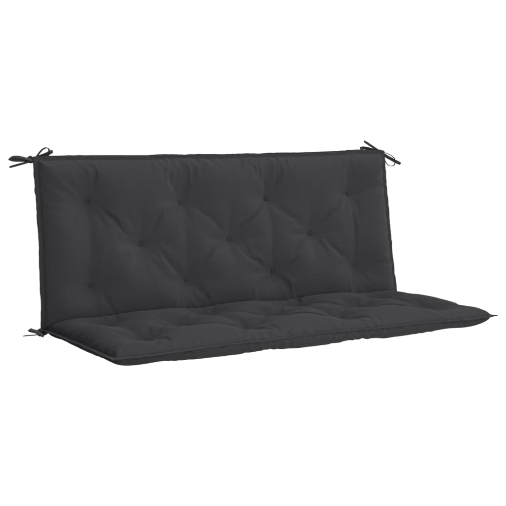 vidaXL Coussin de banc de jardin 120x(50+50)x7 cm tissu Oxford noir