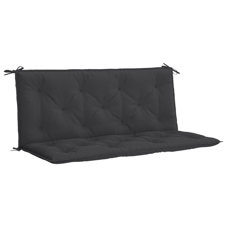 vidaXL Coussin de banc de jardin 120x(50+50)x7 cm tissu Oxford noir