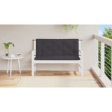 vidaXL Coussin de banc de jardin 120x(50+50)x7 cm tissu Oxford noir - afbeelding 3