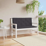vidaXL Coussin de banc de jardin 120x(50+50)x7 cm tissu Oxford noir - afbeelding 1